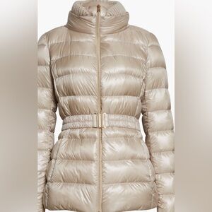 Herno Claudia Rib Collar Inset Belted Down Jacket.